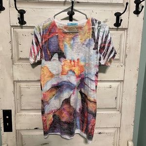 HIP Happening in the Present watercolor tee shirt  Size XL